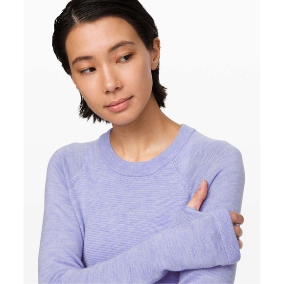 Lululemon Sit In Lotus Sweater Heathered Lavender Dust - Picture 2 of 8